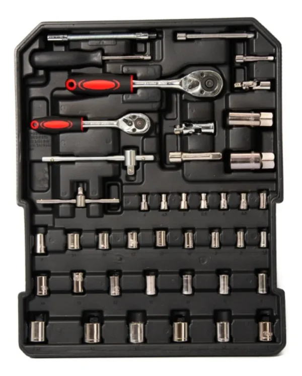 Set Kit De Herramientas Salkor Shh1300 Maletín De Aluminio 130 Pzas Juego Llaves Tubos - Image 5